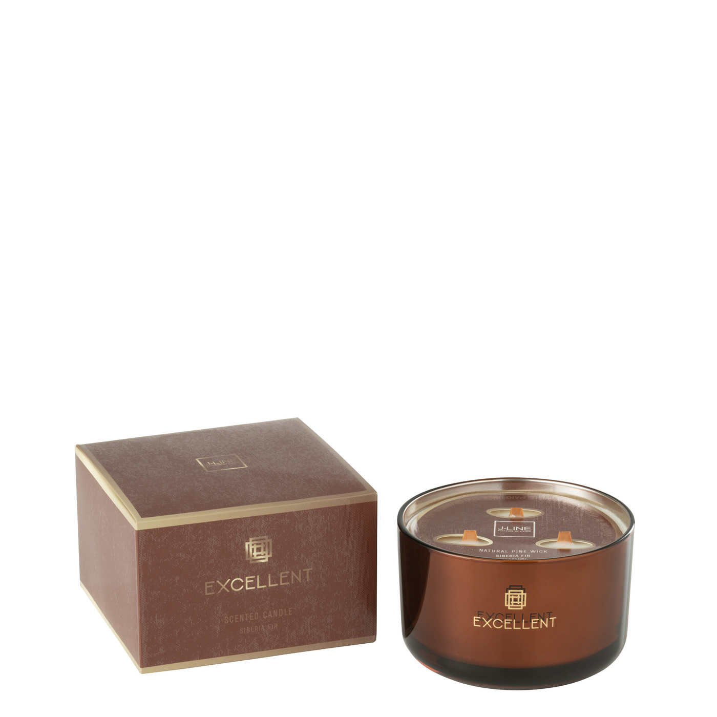 SCENTED CANDLE EXCELLENT SIBERIA FIR BROWN LARGE-40U