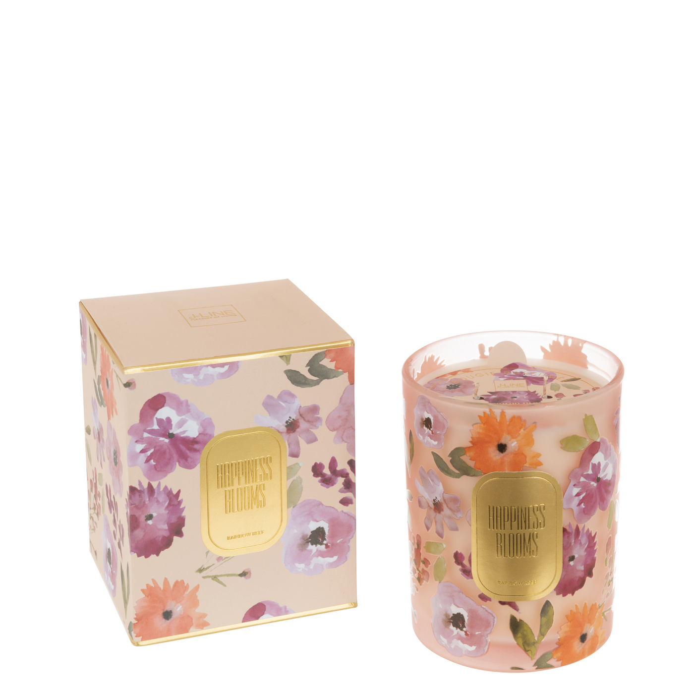 SCENTED CANDLE HAPPINESS BLOOMS PINK-70U