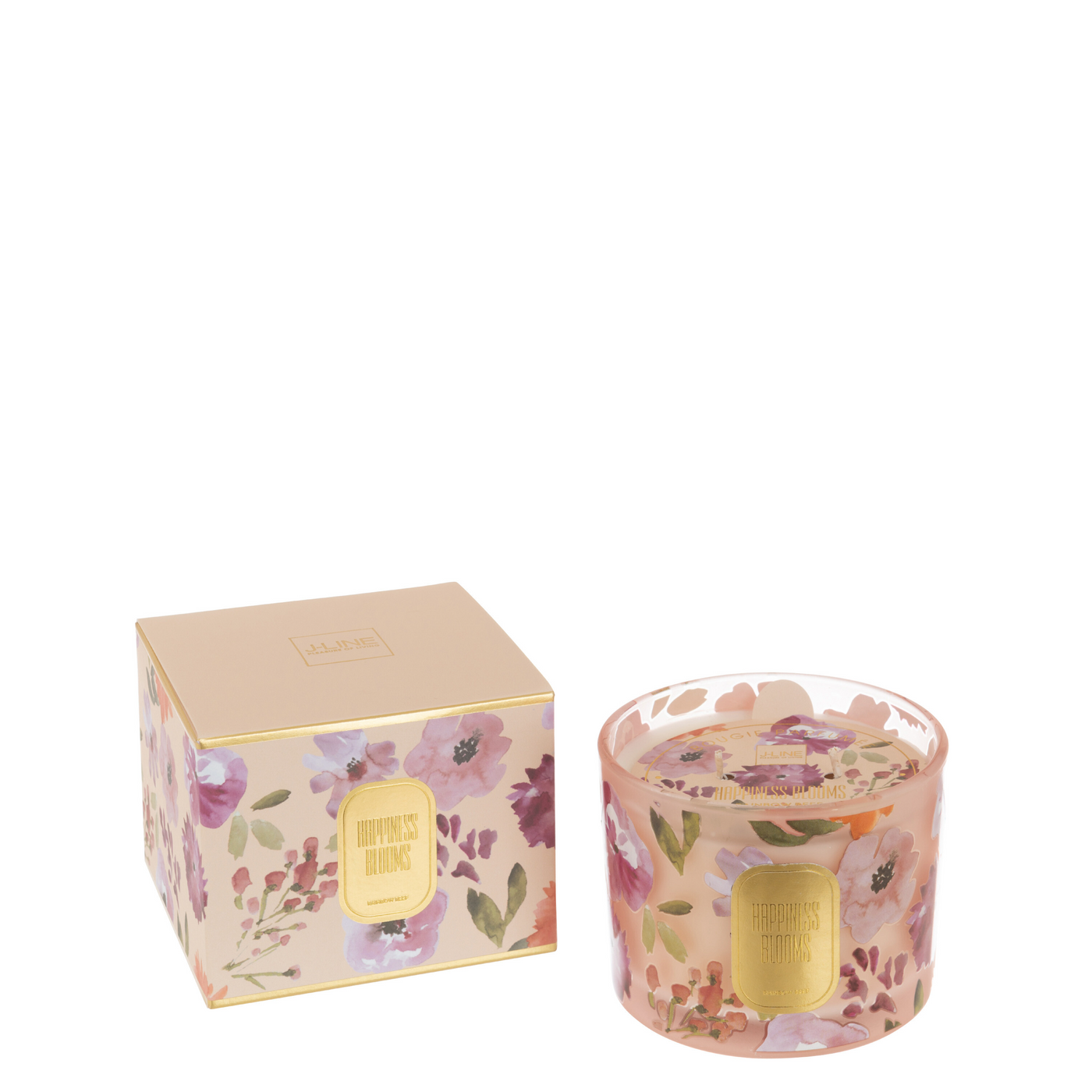 SCENTED CANDLE HAPPINESS BLOOMS PINK SMALL-35U