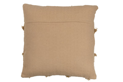 CUSHION CROSS SQUARE POLYESTER BEIGE