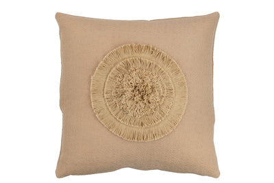 CUSHION SUN SQUARE POLYESTER BEIGE
