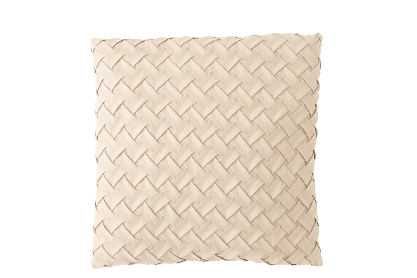CUSHION WOVEN POLYESTER BEIGE