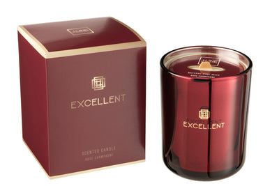 SCENTED CANDLE EXCELLENT ROSE CHAMPAGNE WINE RED MEDIUM-80U