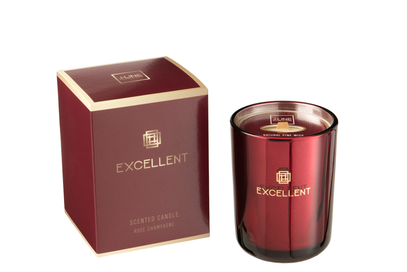 SCENTED CANDLE EXCELLENT ROSE CHAMPAGNE WINE RED SMALL-50U