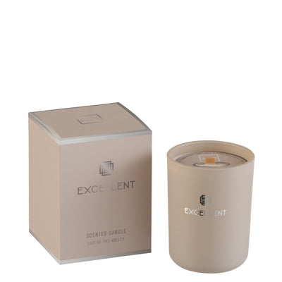 SCENTED CANDLE EXCELLENT GLASS BEIGE SMALL-50U