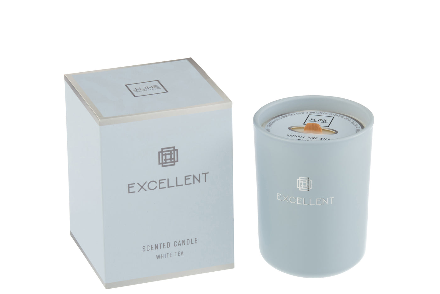 SCENTED CANDLE EXCELLENT GLASS LIGHT BLUE GREEN SMALL-50U