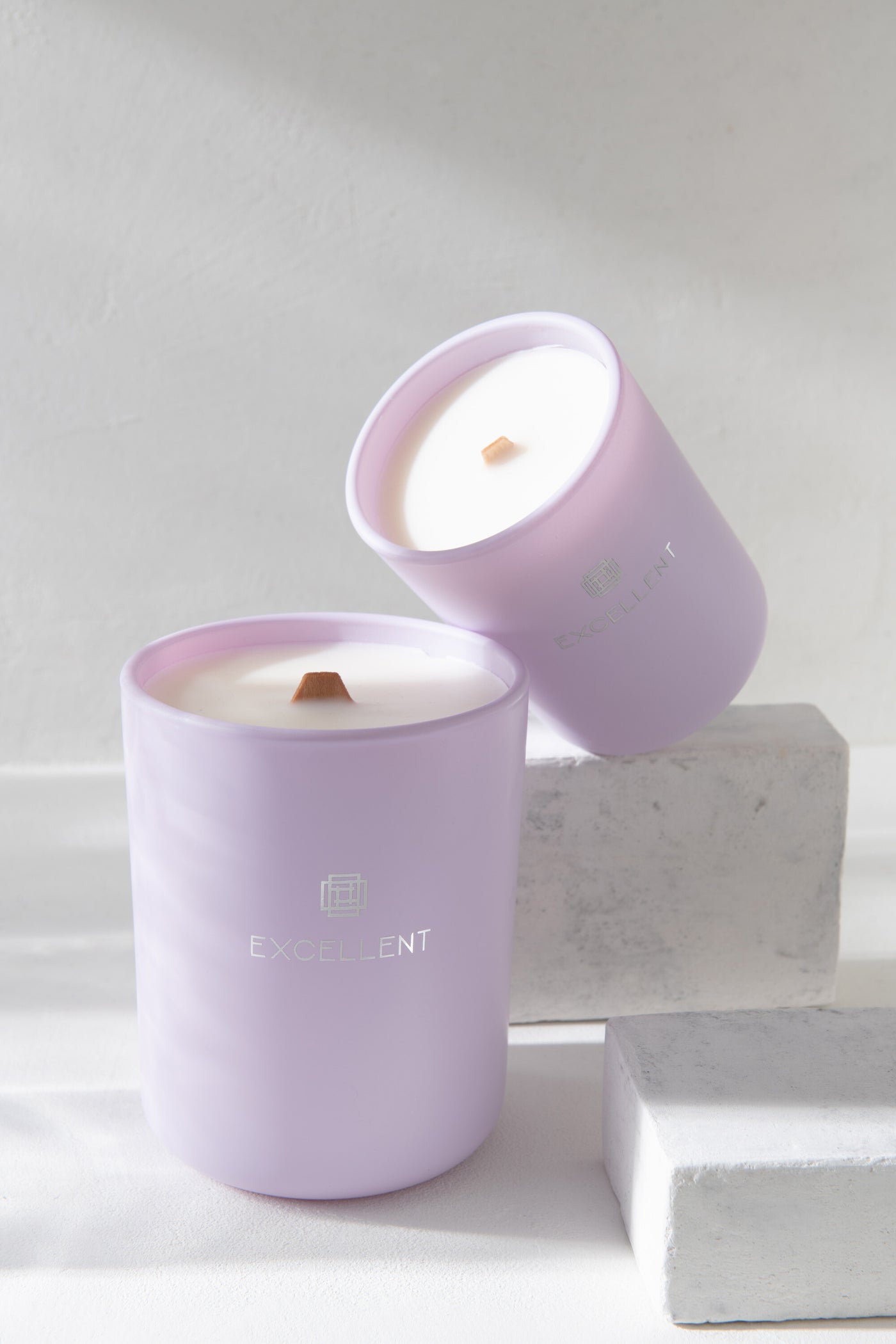 SCENTED CANDLE EXCELLENT GLASS LILA SMALL-50U