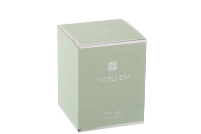 SCENTED CANDLE EXCELLENT GLASS MINT GREEN MEDIUM-80U