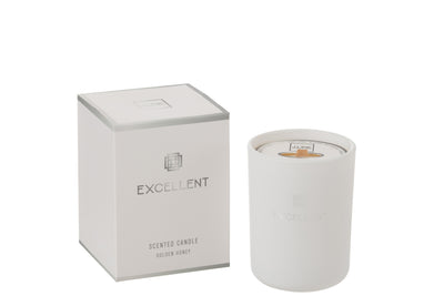 SCENTED CANDLE EXCELLENT GLASS WHITE SMALL-50U