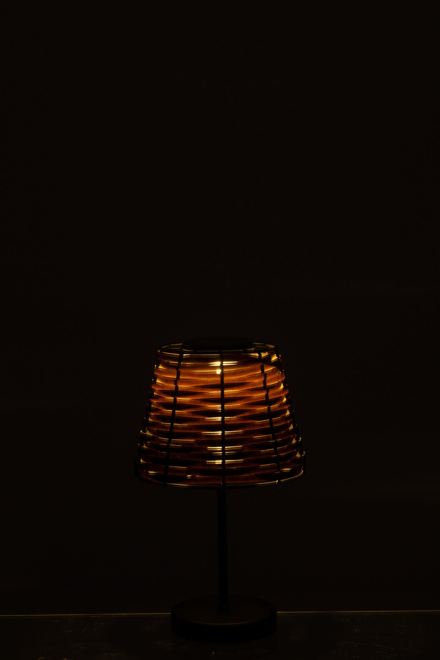 TABLE LAMP LED SOLAR ENERGY PLASTIC BROWN