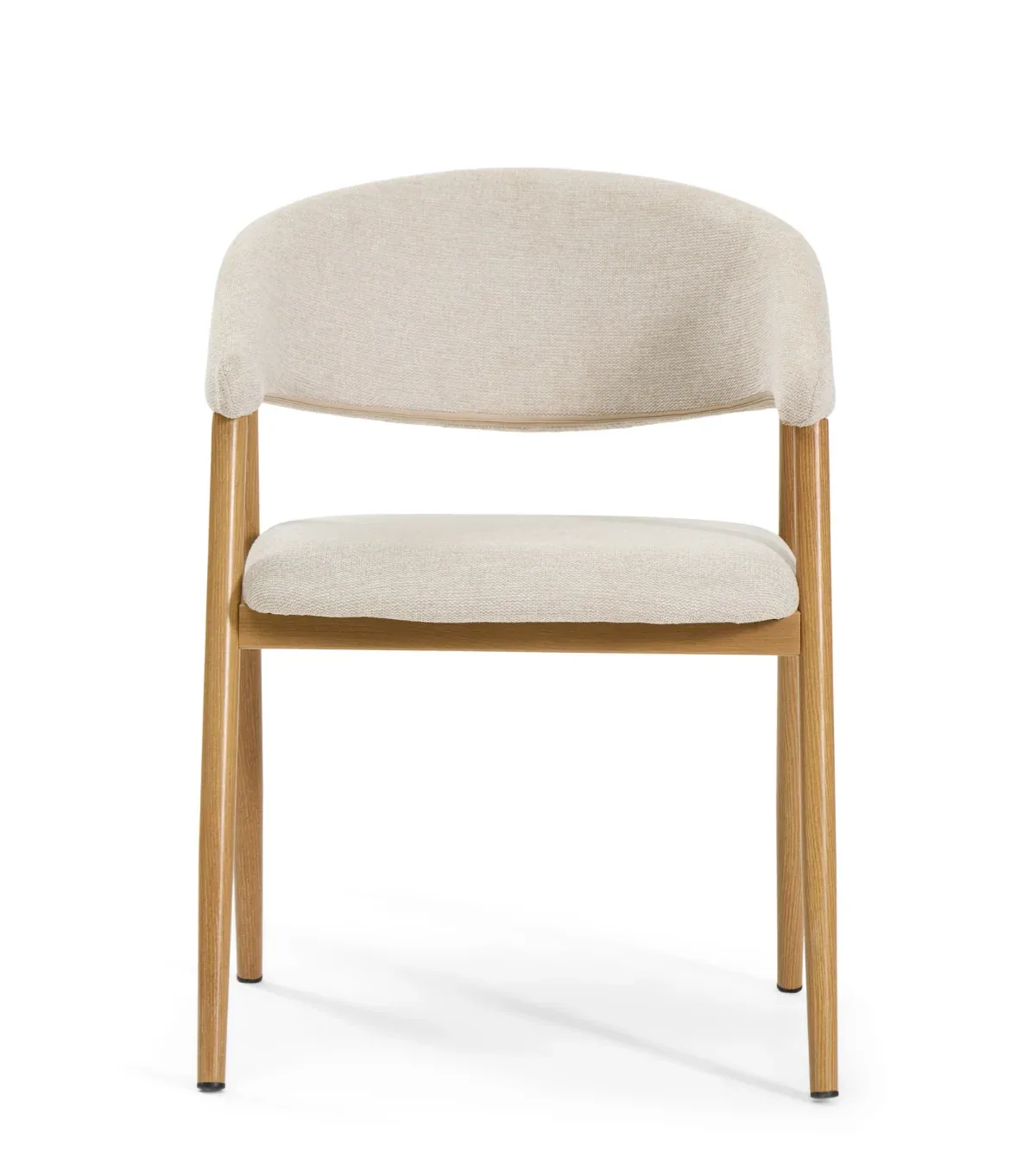 Ebba eetkamerstoel beige, vooraanzicht