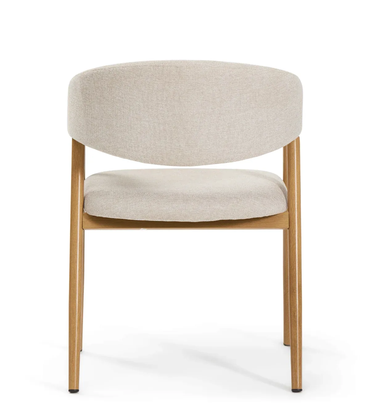 Ebba eetkamerstoel beige, achteraanzicht