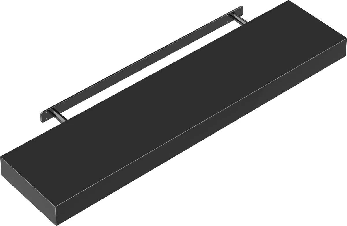 Casaria zwevende wandplank zwart – achteraanzicht