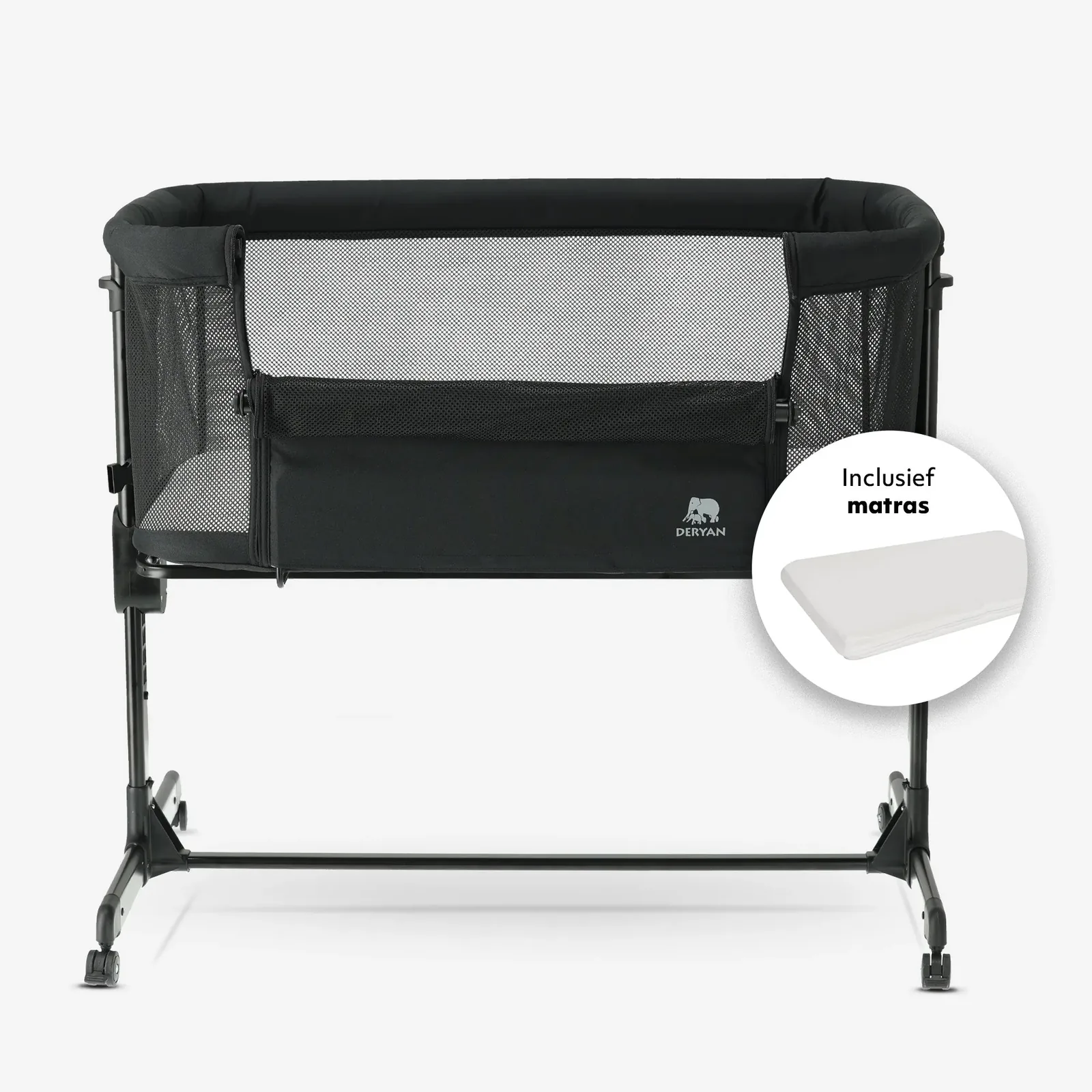 Snoozy co-sleeper met open zijwand, inclusief matras