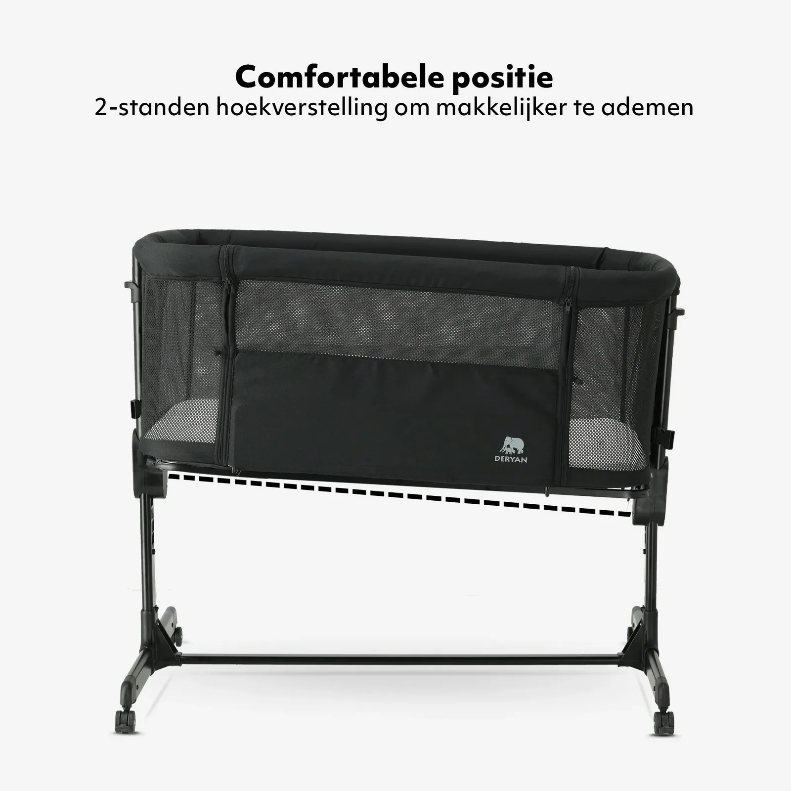 Snoozy co-sleeper met 2-standen hoekverstelling