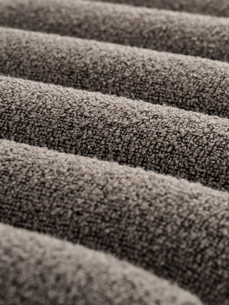 Close-up van de bouclé stof