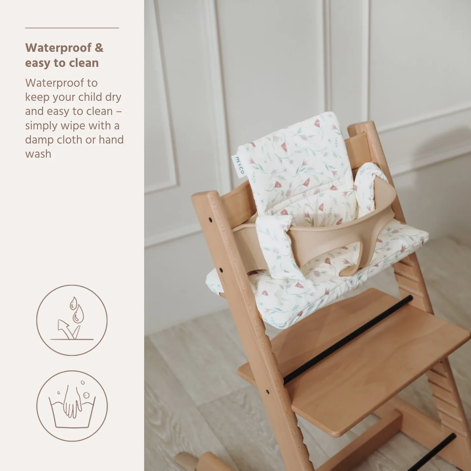 Stoelverkleiner Flower Multicolour, waterafstotend en makkelijk schoon